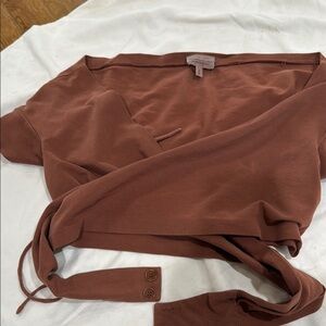 Romeo Gigli Brown Wrap Top